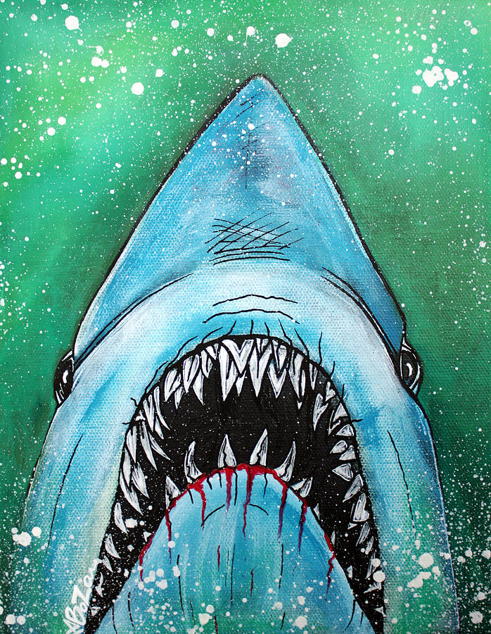 Jaws Painting - Spawn of Jaws by Laura Barbosa