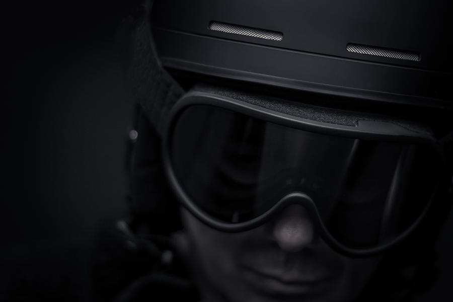 Special Forces Agent With Black Helmet And Goggles Photograph by Paolomartinezphotography