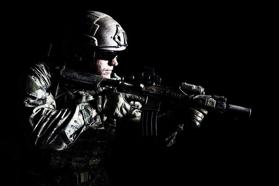 Special Forces Soldier In Field Uniform Photograph by Oleg Zabielin
