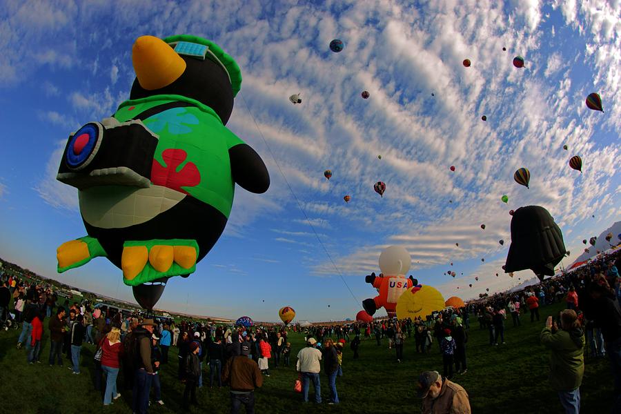 Special Shapes at Balloon Fiesta Photograph by Daniel Woodrum