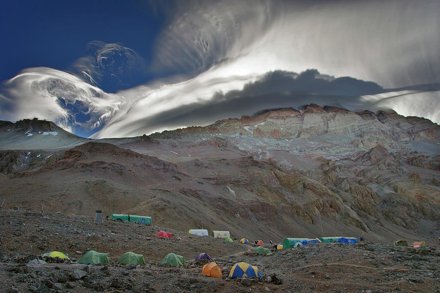 Spectacular Clouds On Aconcagua Photograph by Andrew Peacock Spectacular Clouds On Aconcagua Photograph by Andrew Peacock