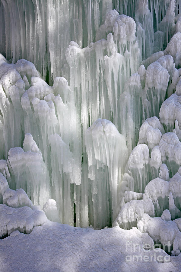 Spectacular Ice Fountain in Letchworth State Park - 5 Photograph by Tom Doud