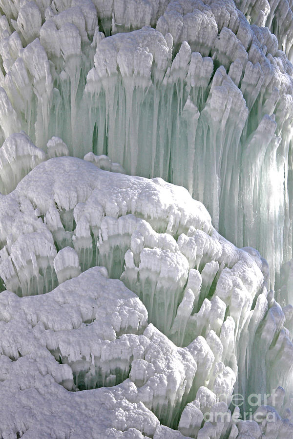 Spectacular Ice Fountain in Letchworth State Park - 6 Photograph by Tom Doud
