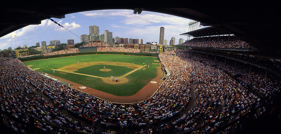 Chicago Cubs Photograph - Spectators In A Stadium, Wrigley Field by Panoramic Images