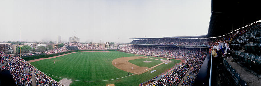 Chicago Cubs Photograph - Spectators Watching A Baseball Mach by Panoramic Images