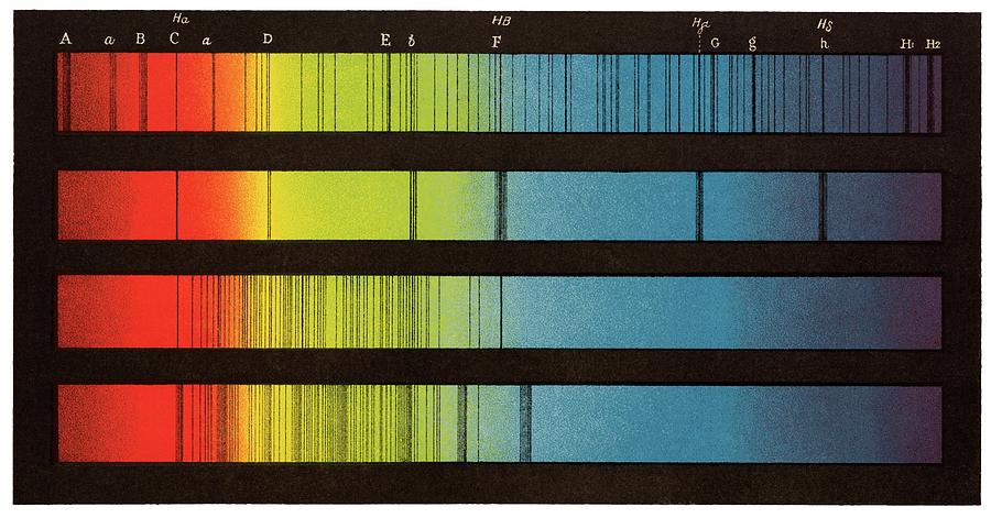 Spectra Of The Sun And Stars Photograph by David Parker/science Photo Library