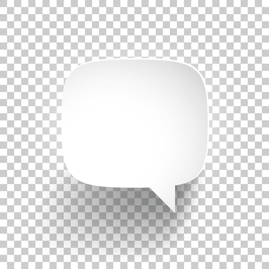 Speech Bubble on blank background Drawing by Bgblue