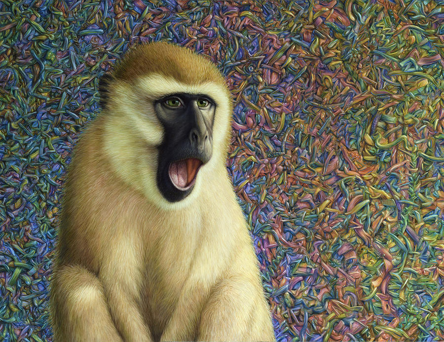 Monkey Painting - Speechless by James W Johnson