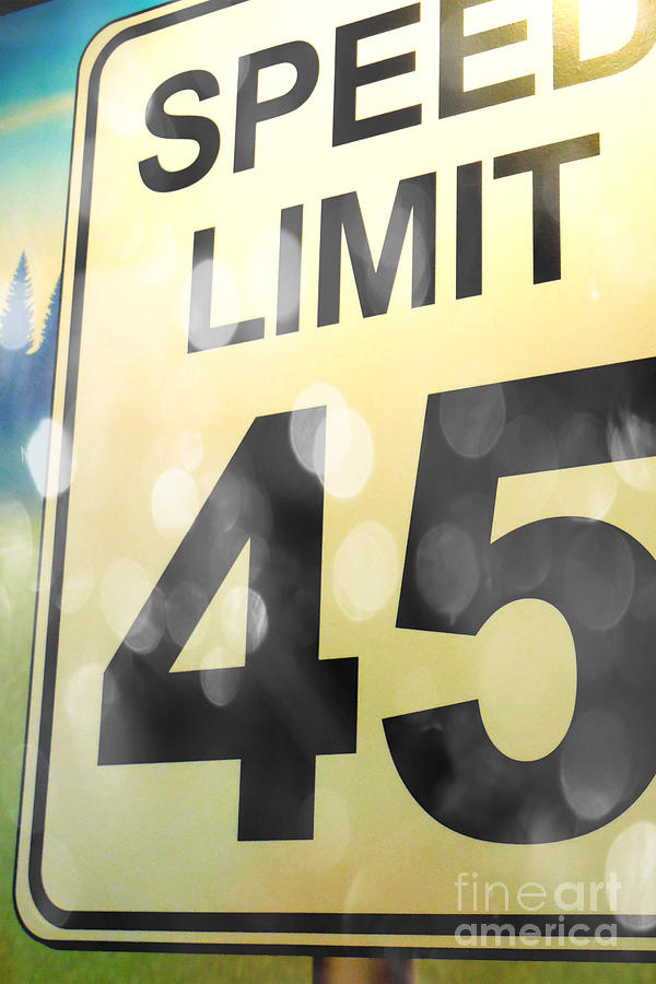 Speed Limit 45 Photograph by Valerie Reeves