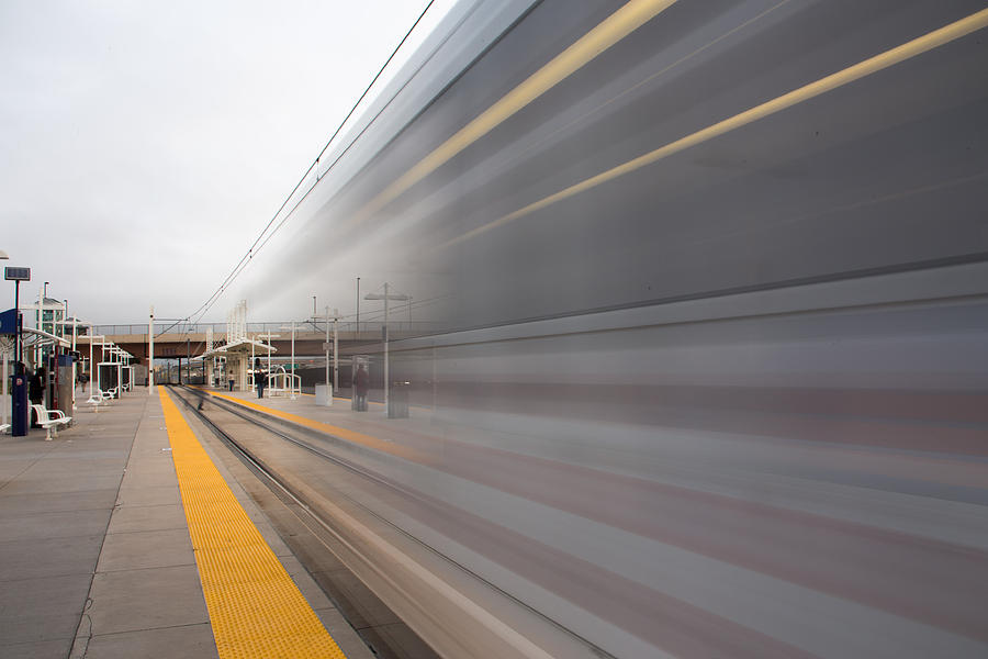 Denver Photograph - Speeding Light Rail by Rockin Media