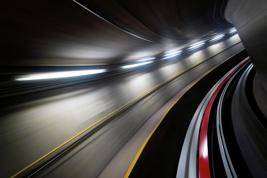 Speeding Through Subway Tunnel Photograph by Crady Von Pawlak
