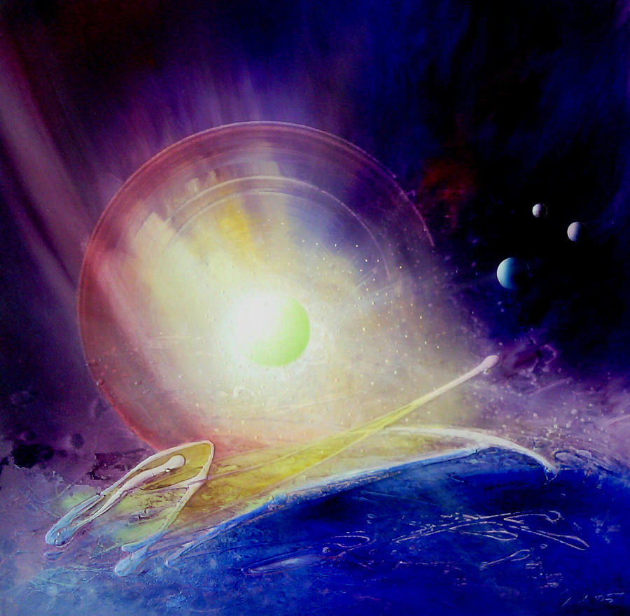 Space Painting - Sphere Lt by Drazen Pavlovic