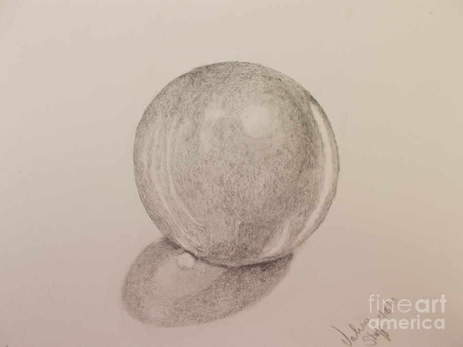 Sphere Drawing by Valerie Shaffer