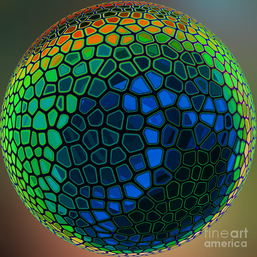 Spherical Variations 2. Digital Art by Klara Acel