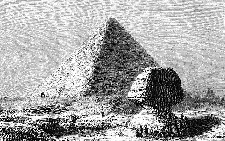 Sphinx And Pyramid Of Giza Photograph by Collection Abecasis/science ...