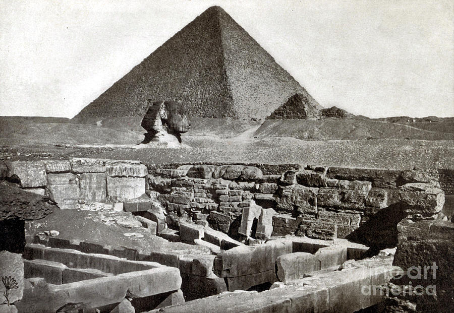 Sphinx And The Great Pyramid, 1887 Photograph by Science Source