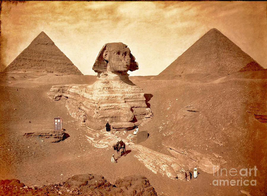 Sphinx Late 1800s reloaded Photograph by HELGE Art Gallery