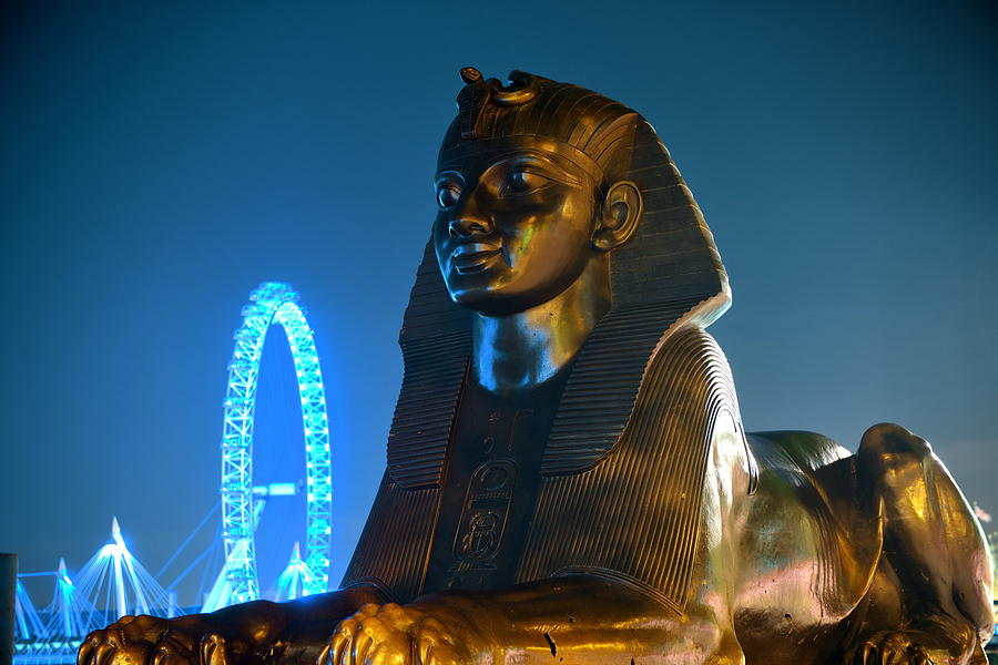 Sphinx statue in London Photograph by Songquan Deng