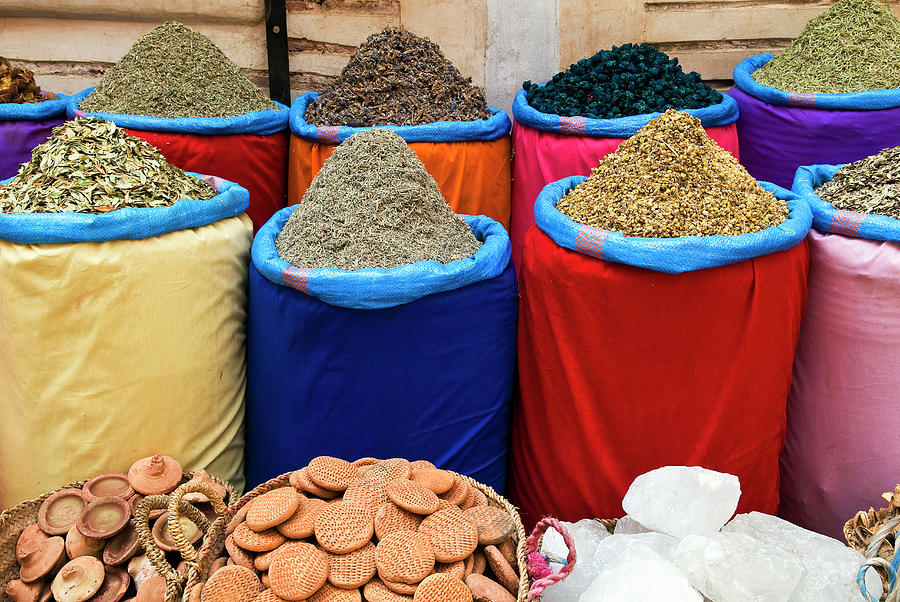 Spices For Sale, Souk In The Medina Photograph by Nico Tondini Pixels