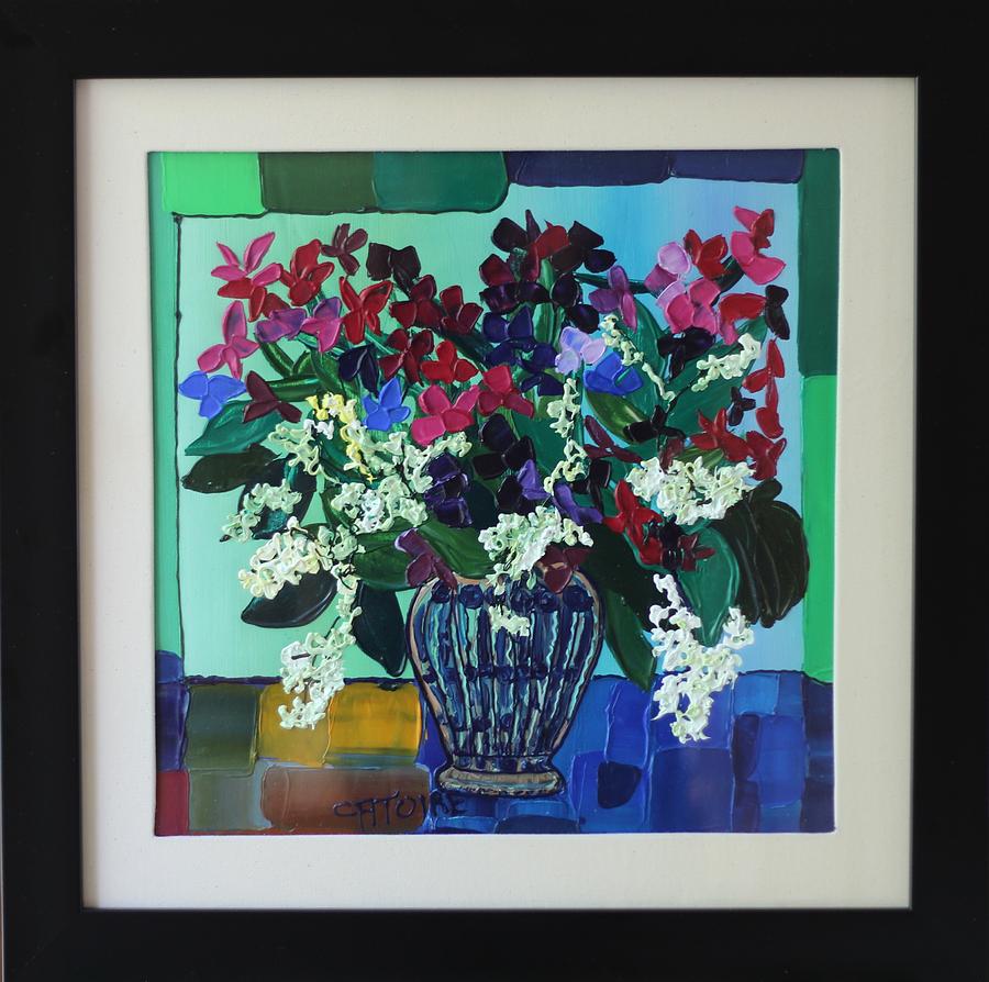 Spicy Lilac Bouquet Painting by Valerie Catoire