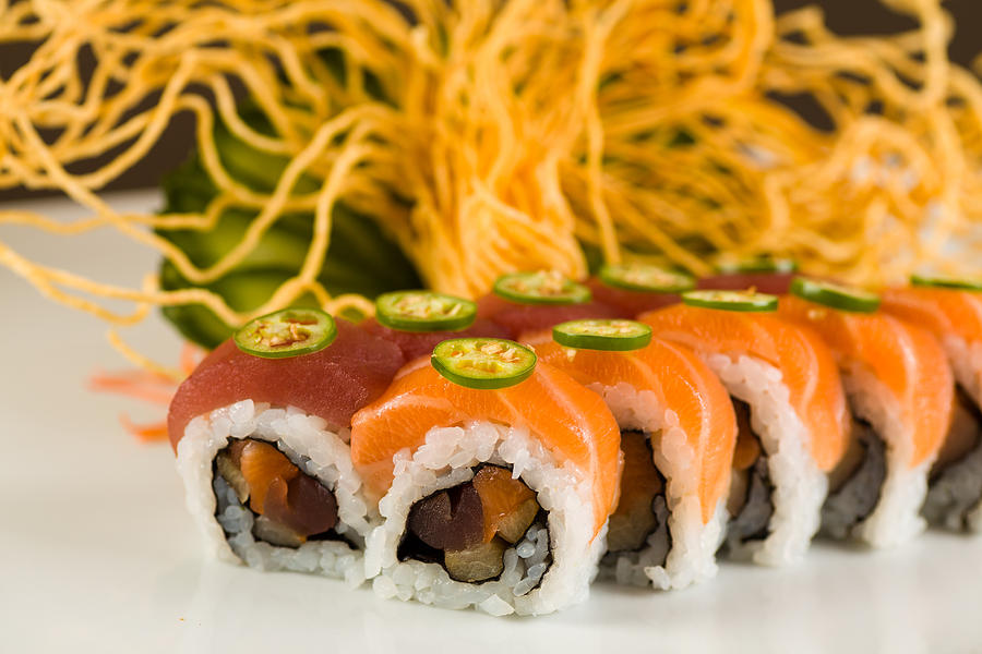 Spicy Tuna and Salmon Roll Photograph by Raul Rodriguez