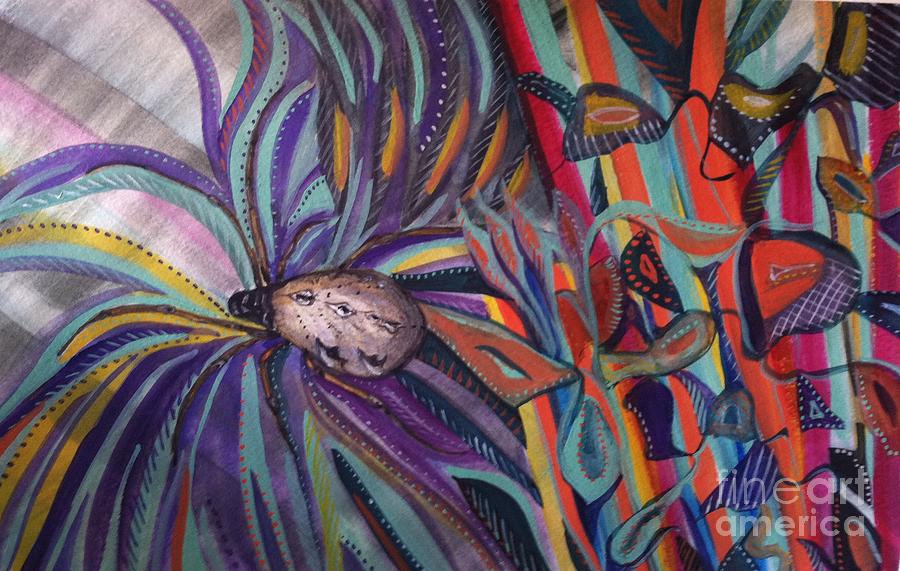 Spider Dance Painting by Linda Markwardt