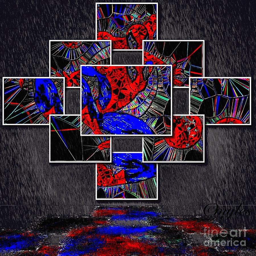 Spider-Man Black Rain Painting by Saundra Myles