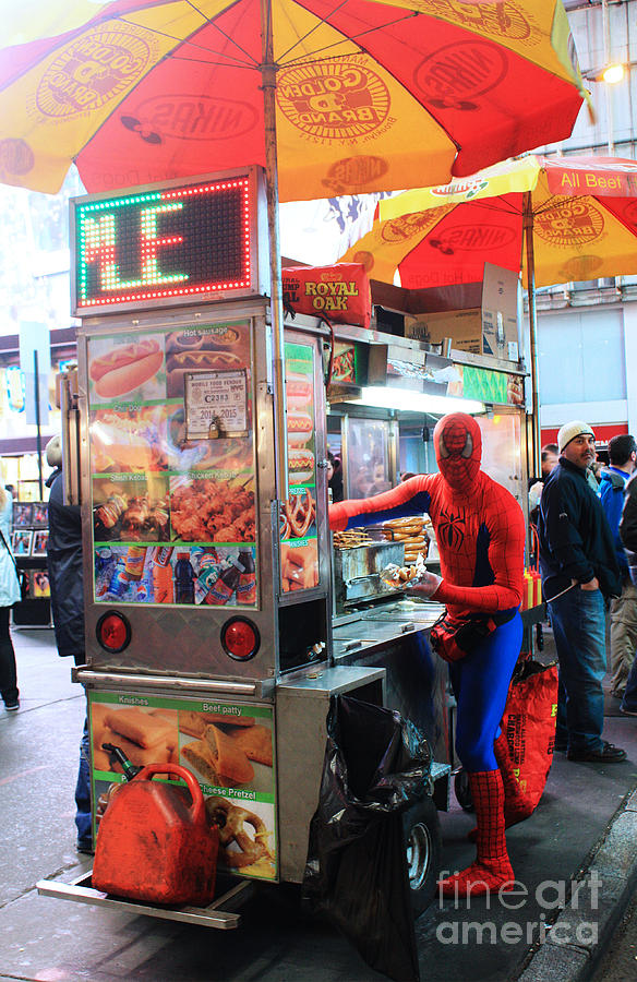 Spider Man Photograph - Spider Man Hot Dogs by Steven Baier