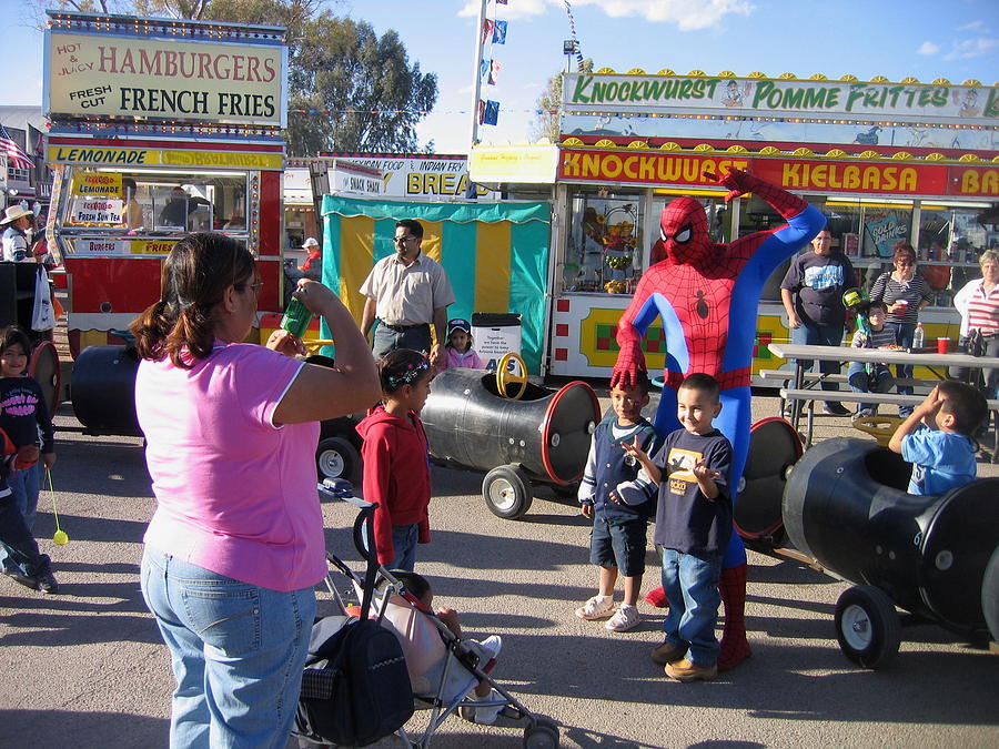 Spiderman  photographed at Pinal County Fair Eleven Mile Corner Arizona 2005 Photograph by David Lee Guss