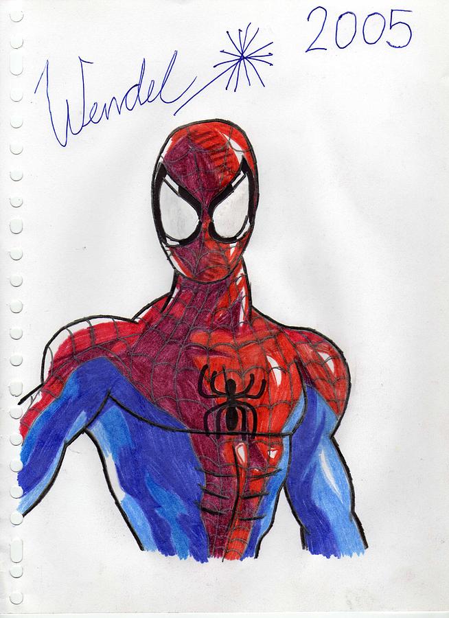 Spiderman Drawing by Wendel Krolis - Pixels