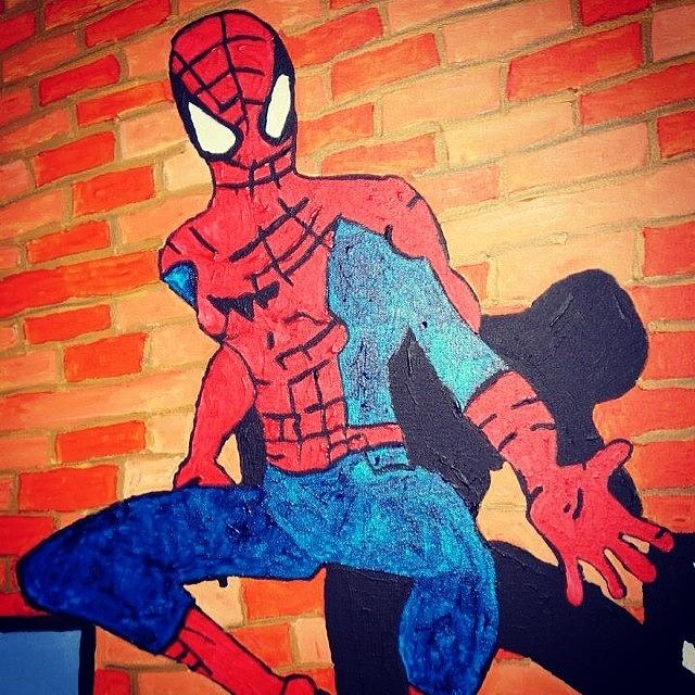 Spider-man Photograph - #spiderman#art#artist #painting by Louis Matheou