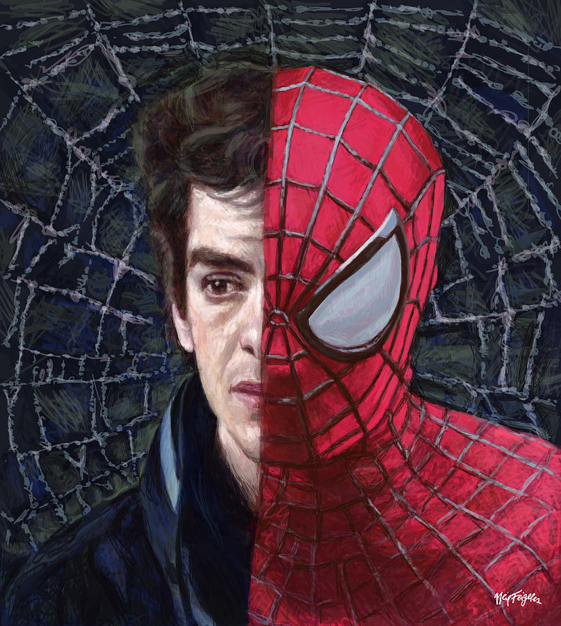 Andrew Garfield Digital Art - Spidermans Web by Neil Feigeles