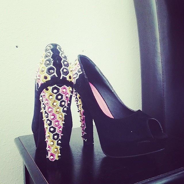 Spikes.... Suede Black Photograph by Latrenia Bryant