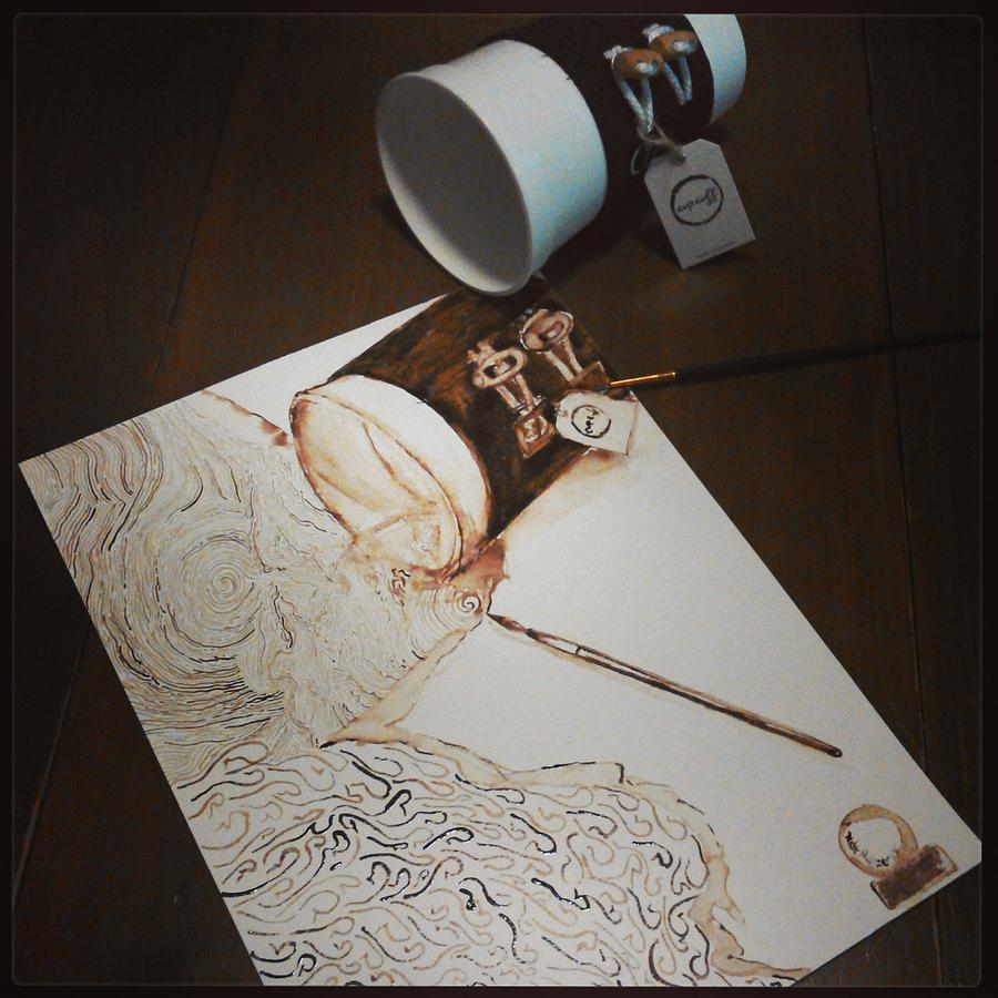 Coffee Painting - Spilled In Style by Nathanael Manzer