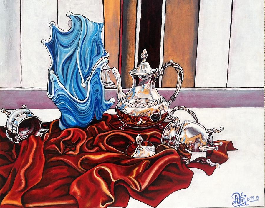 Still Life Painting - Spilled Milk by Annette Jimerson