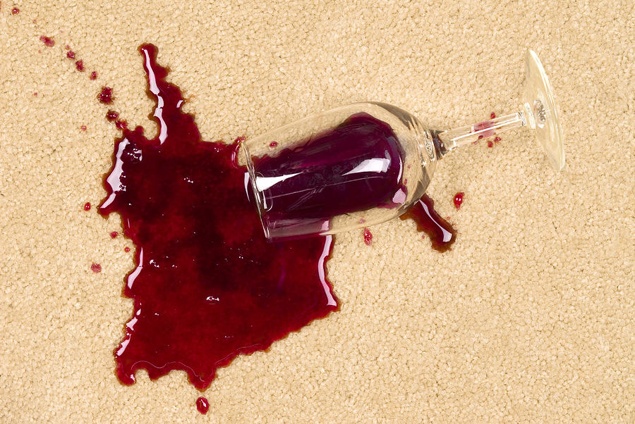 Wine Photograph - Spilled wine on carpet by Joe Belanger