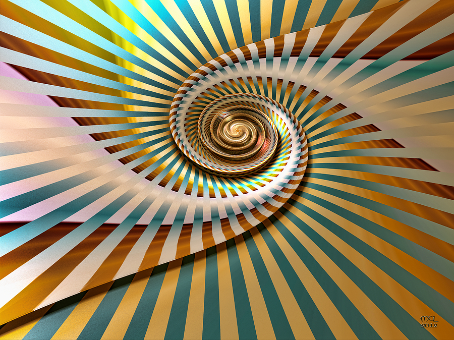 Abstract Digital Art - Spin by Manny Lorenzo