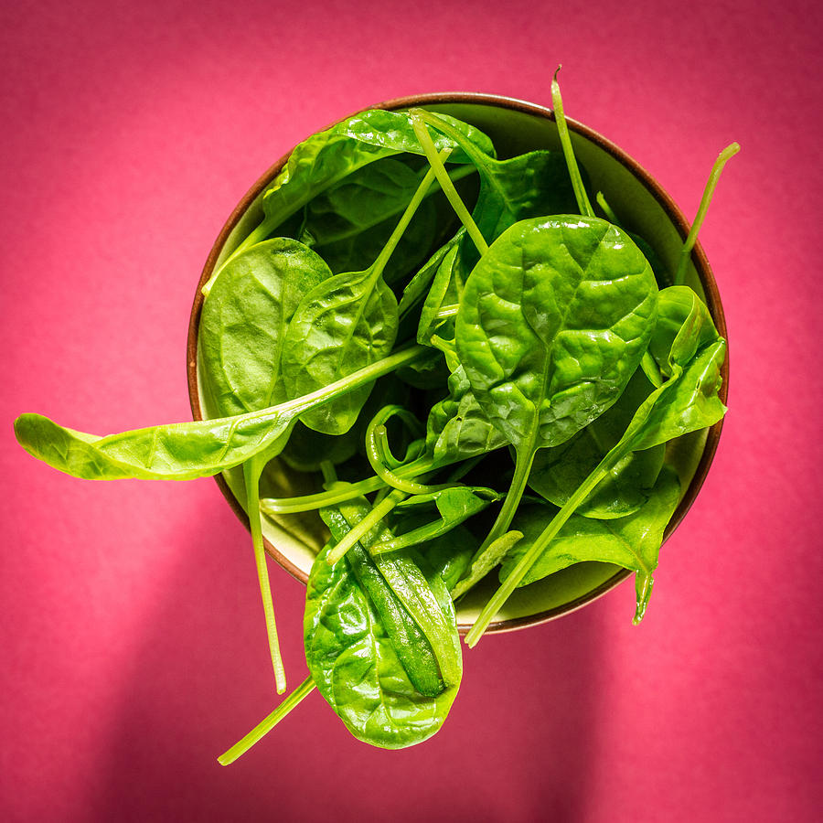 Spinach Photograph by Philippe Garo