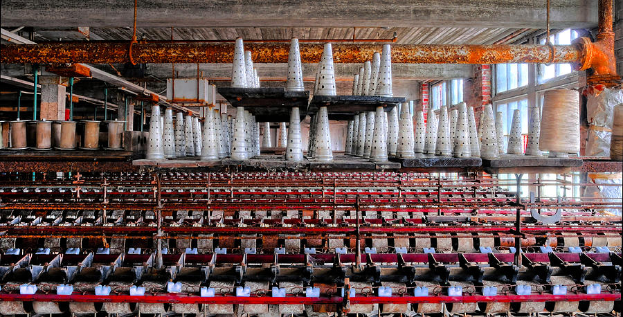 Spindles And Spools At Lonaconing Silk Mill Photograph by Dave Mills