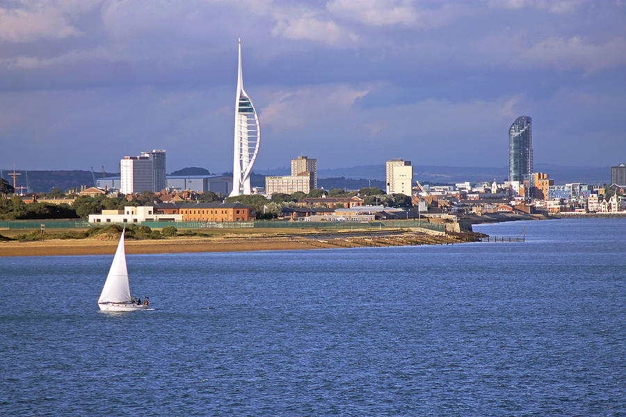Spinnaker Tower and Gunwharf Quays Photograph by Tony Murtagh