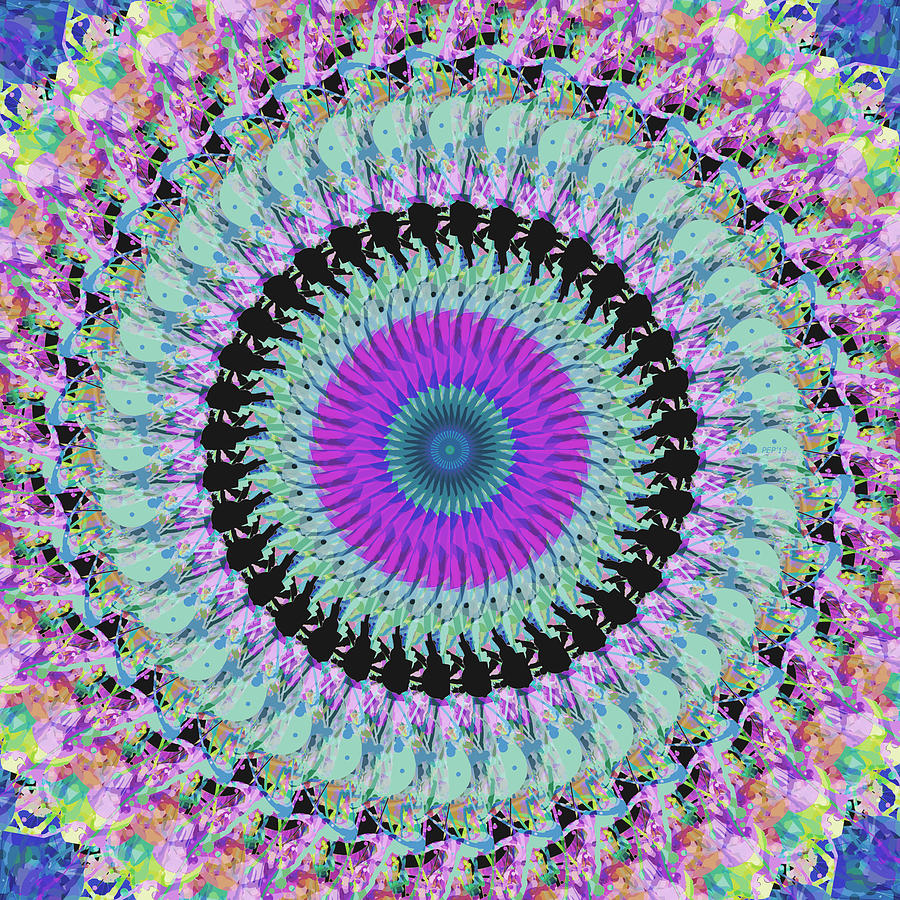 Spinning Colors Mandala Digital Art by Phil Perkins