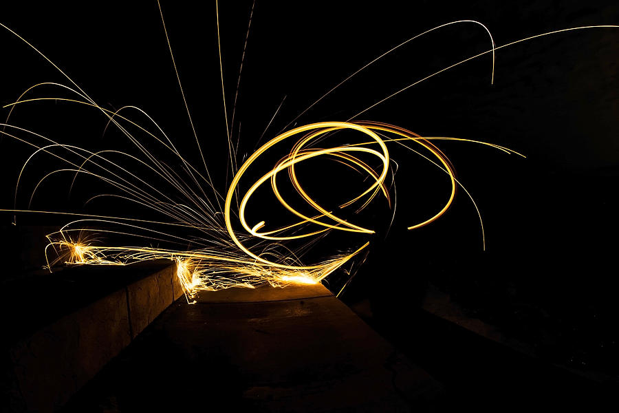 Spinning light trails 2  Photograph by Sven Brogren