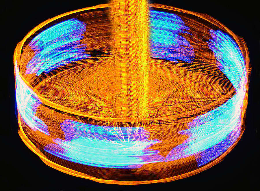 Spinning light wheel Photograph by David Lee Thompson