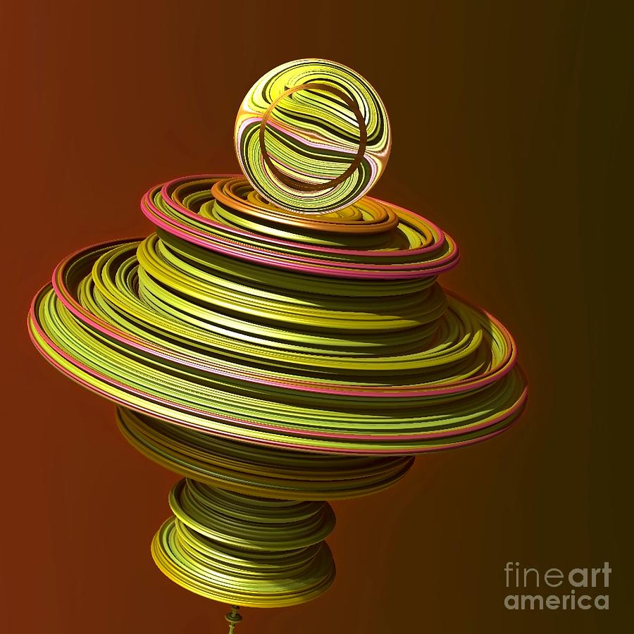 Spinning Top . Fractal Digital Art by Renee Trenholm