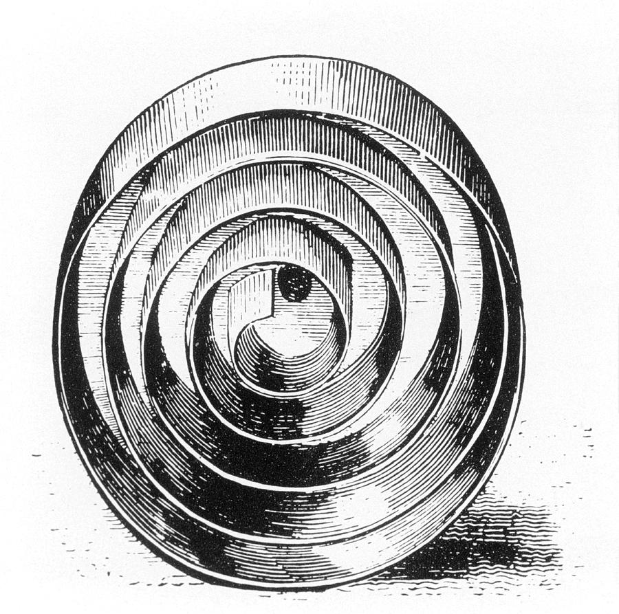 Black And White Photograph - Spiral Baffle From Ether Inhaler by Science Photo Library