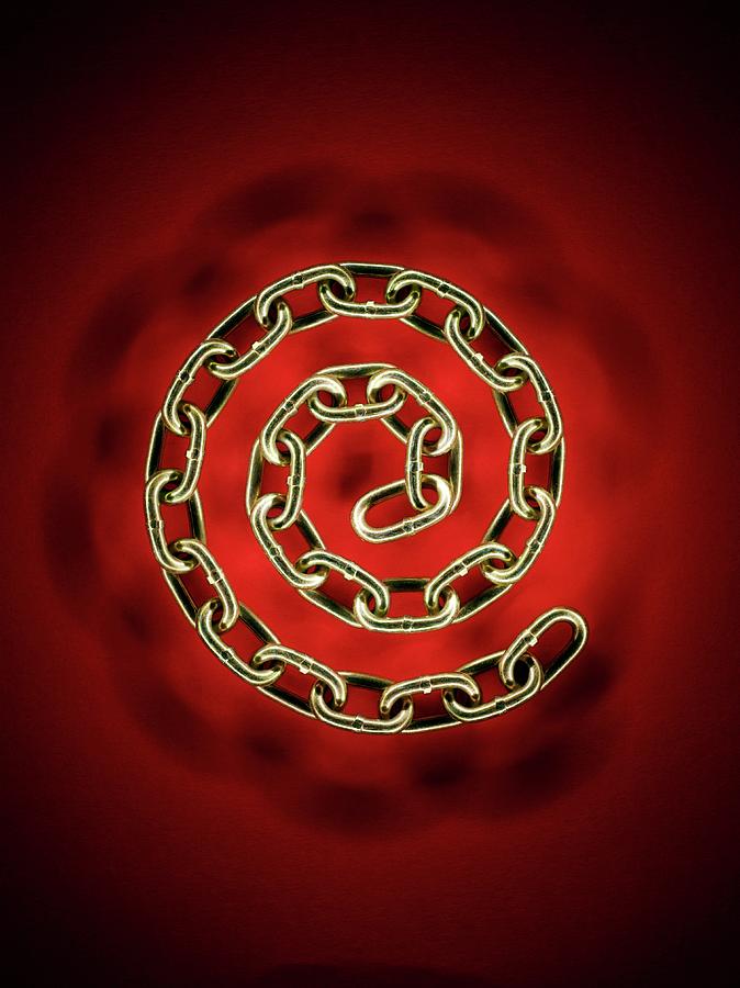 Spiral Chain Photograph by Patrick Llewelyn-davies/science Photo Library