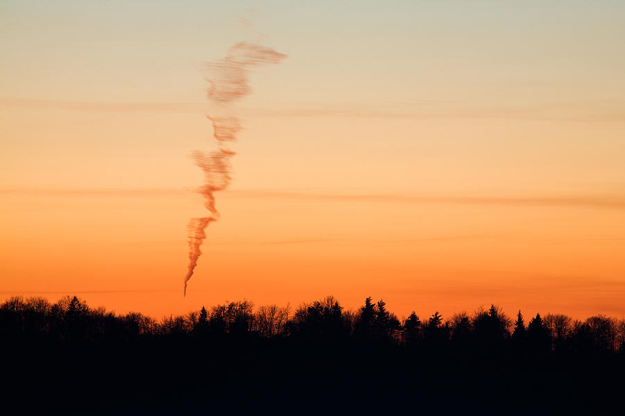 Spiral cloud at sunset Photograph by Ian Middleton
