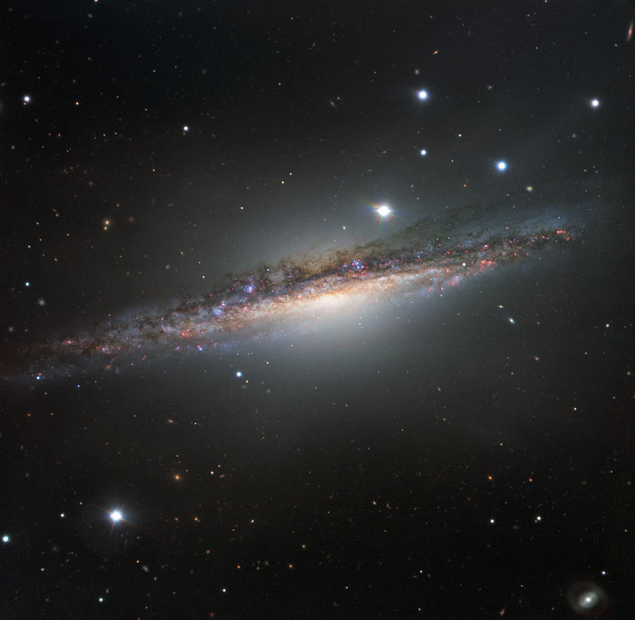 Space Photograph - Spiral Galaxy Ngc 1055 by ESO/Science Source