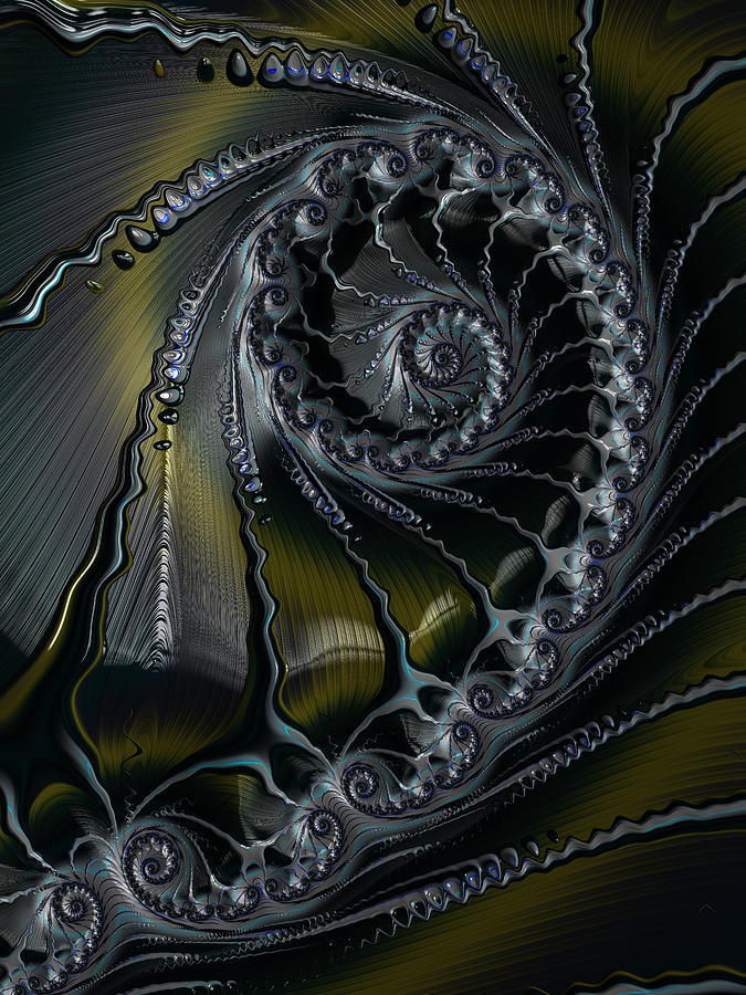 Spiral in Pewter Digital Art by Amanda Moore