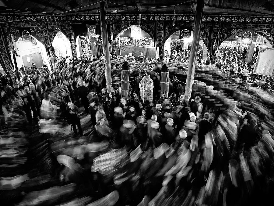 Black And White Photograph - Spiral by Reza (rezvan) Vaezpour